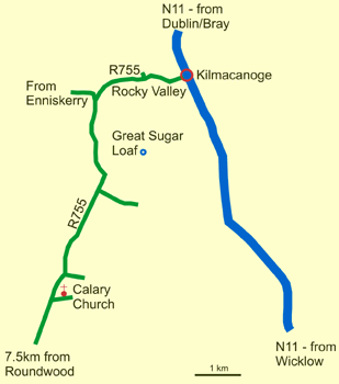 Map of Calary Church